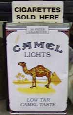 Sign Camel Cigarettes