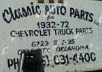Sign Classic Auto Parts