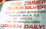 86 Zimmer Quicksilver Coupe
