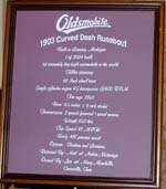 03 Oldsmobile Curved Dash Runabout Data Board