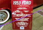 53 Ford 2dr Hardtop Custom Data Panel